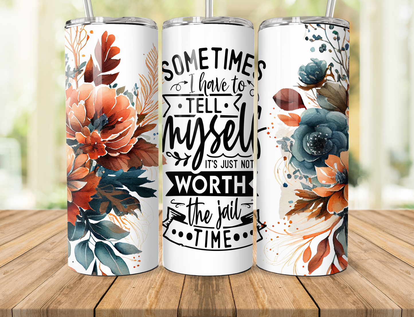 20oz skinny tumbler - Funny