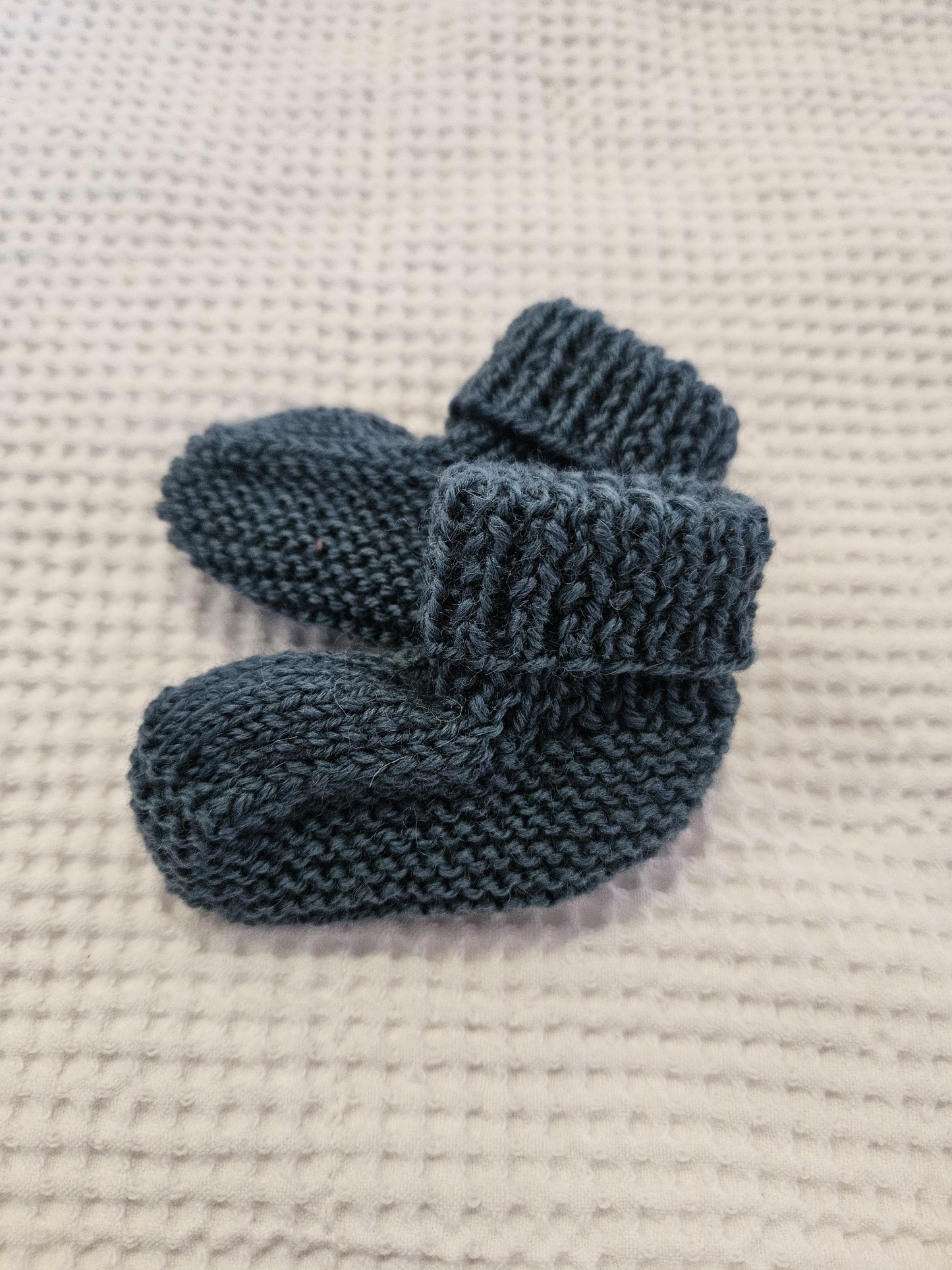 100% wool baby booties