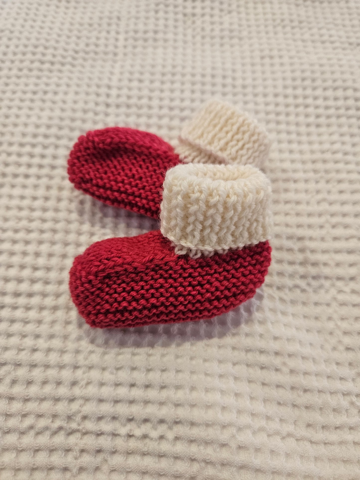 100% wool baby booties