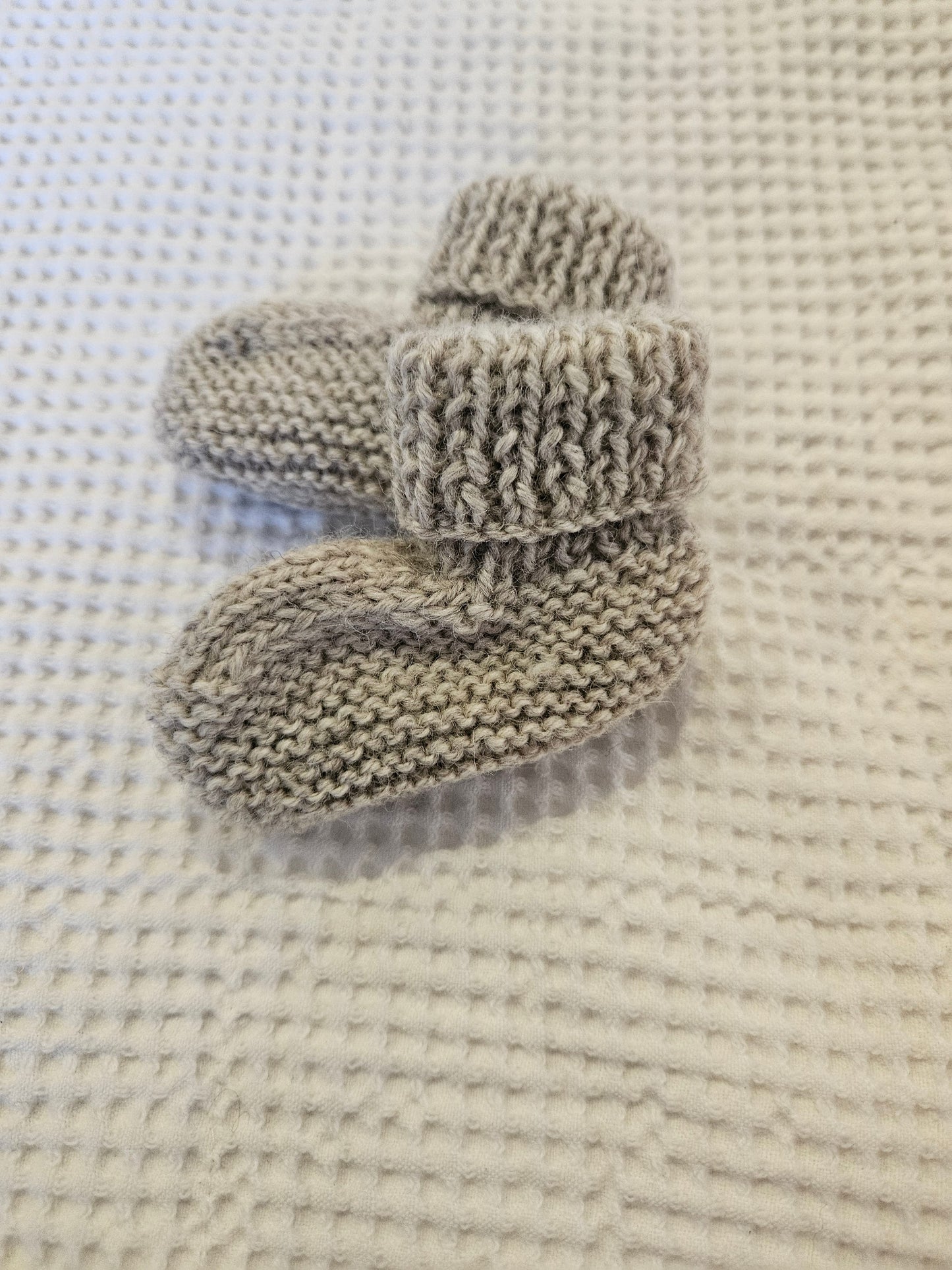 100% wool baby booties