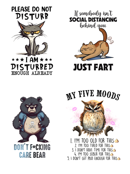 Funny animals magnets and mugs