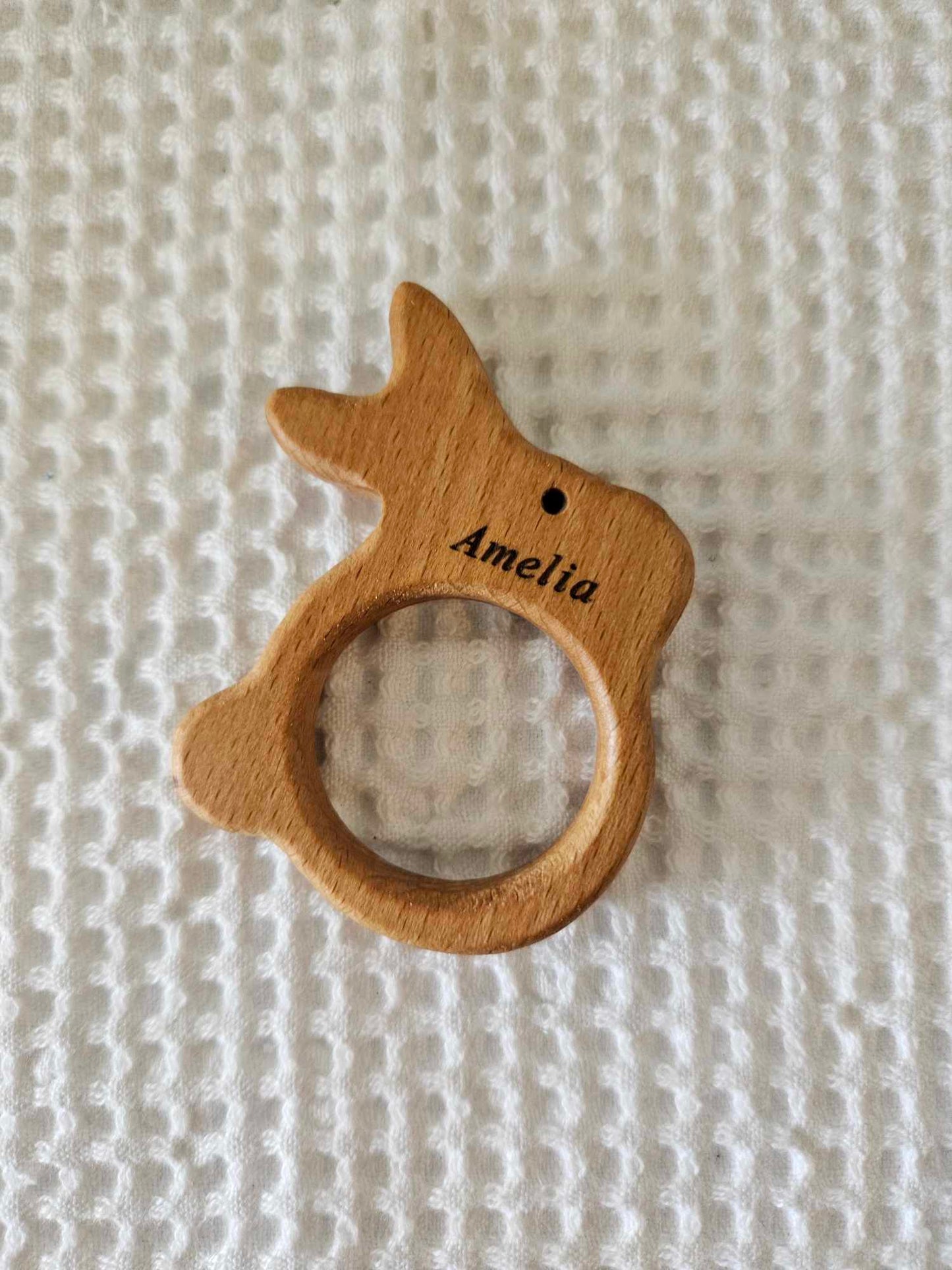 Wooden Bunny teether