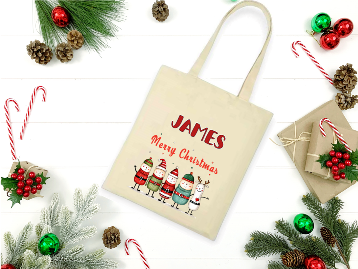 Christmas Personalised tote bag - 2023 designs