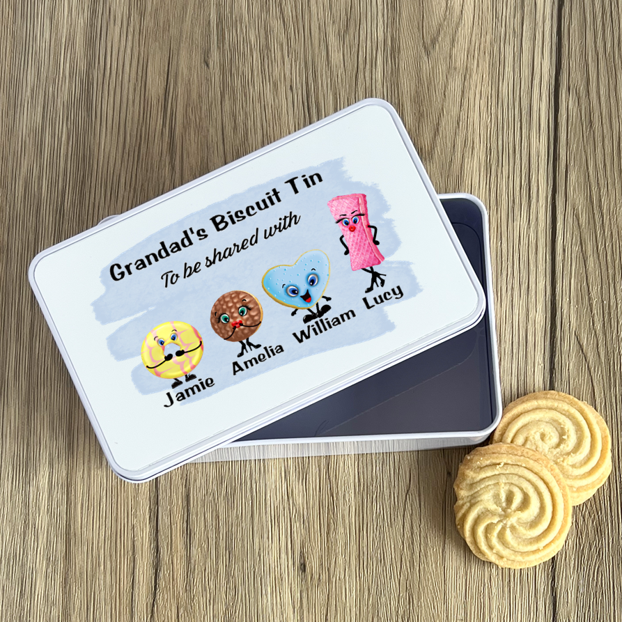 Personalised biscuit tin