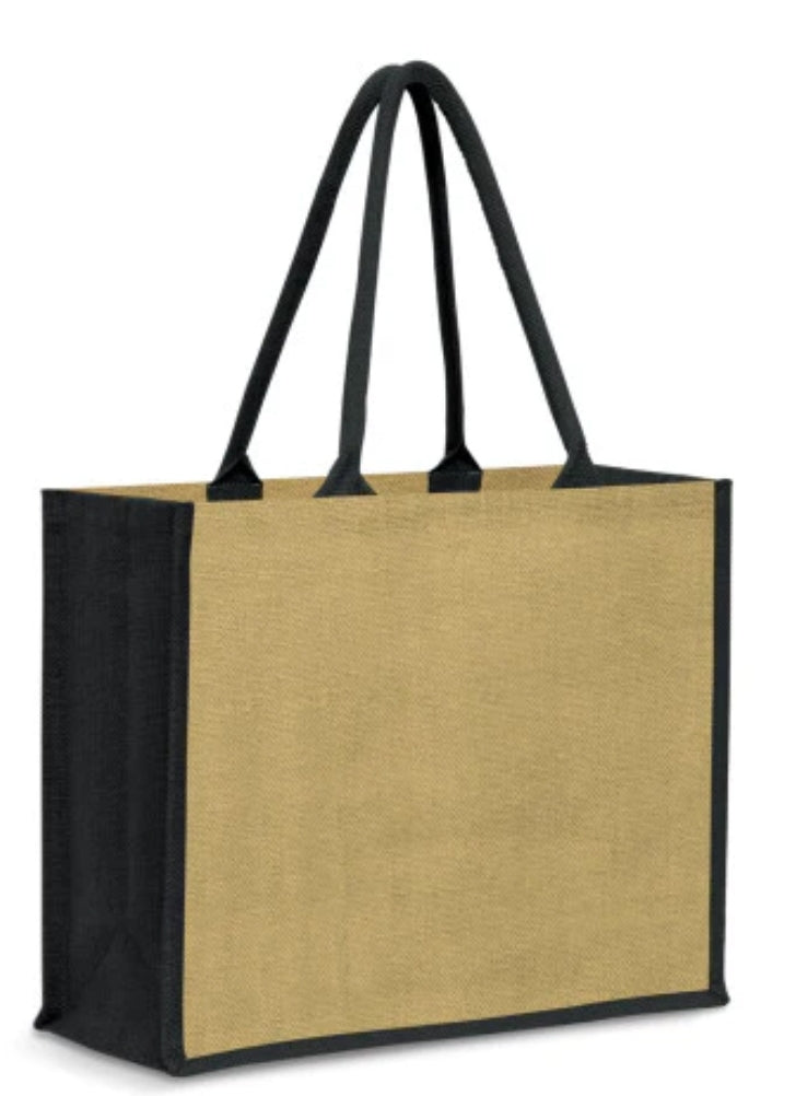 Custom jute tote bag
