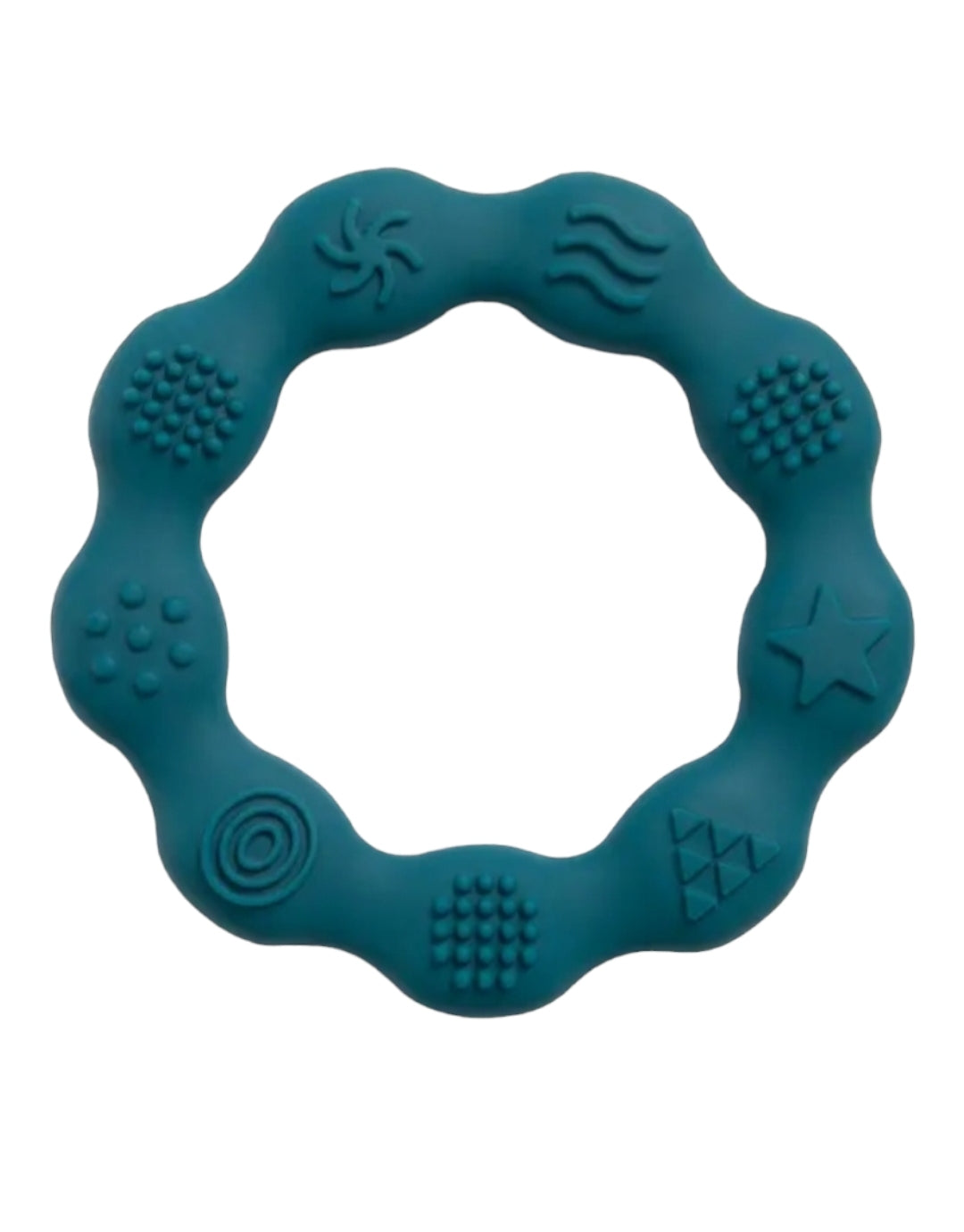 Round silicone teether