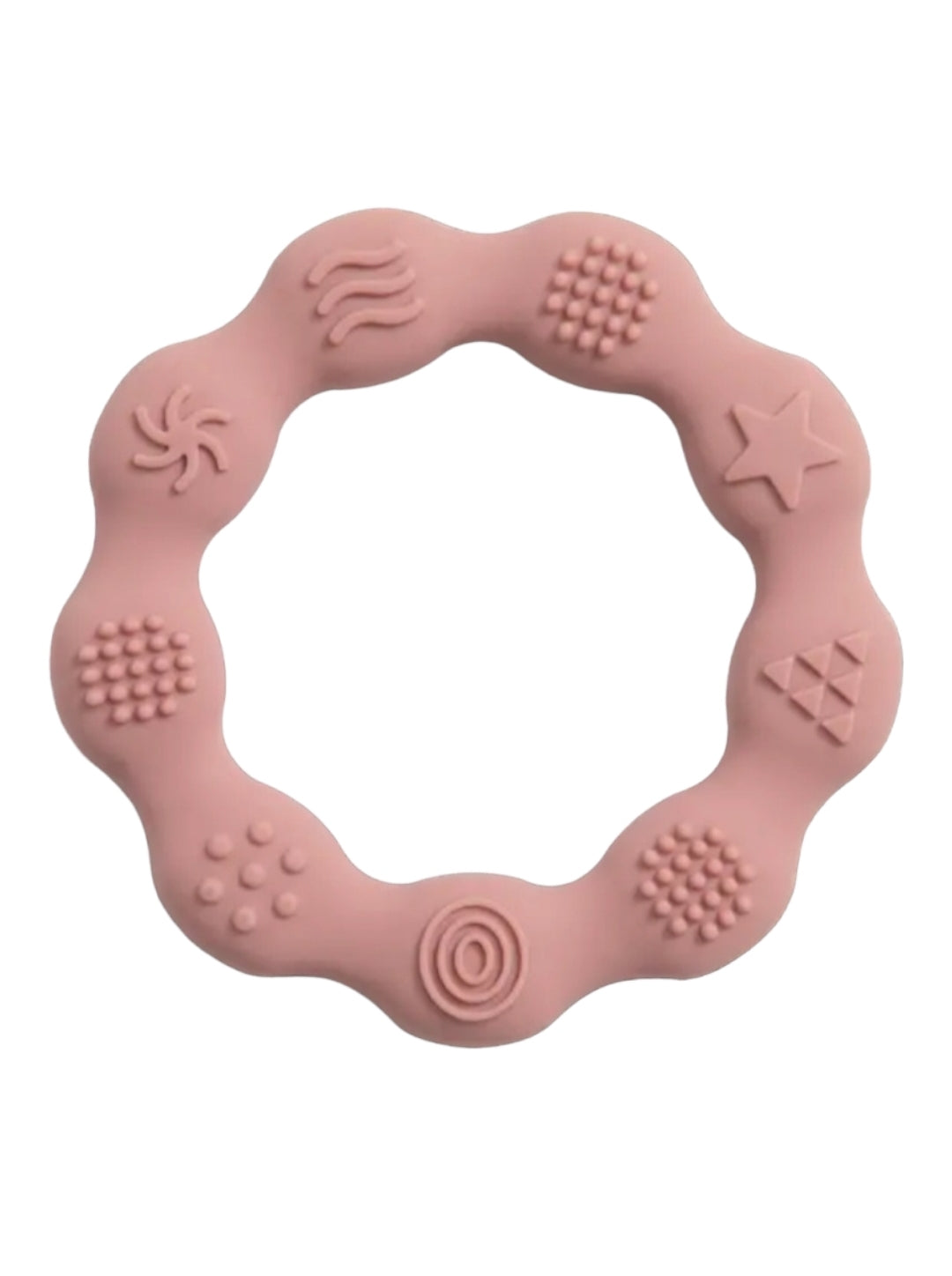 Round silicone teether