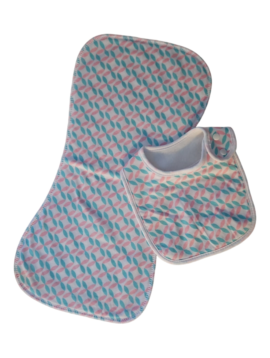 Bib and burp cloth set