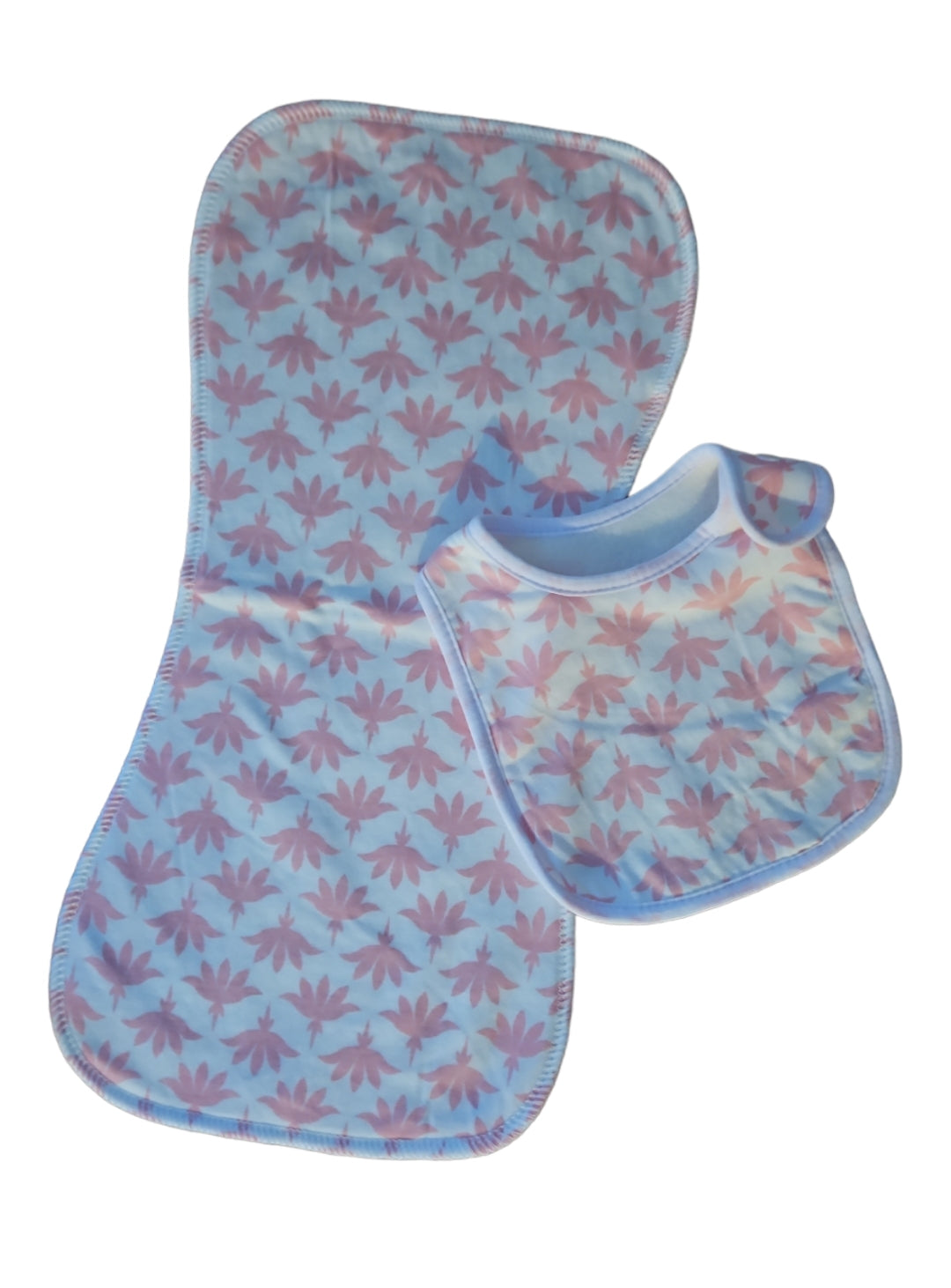 Bib and burp cloth set