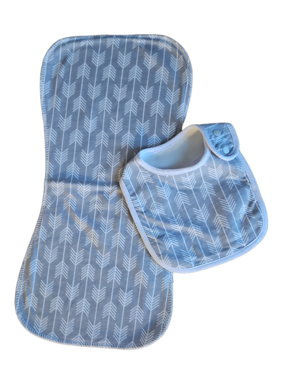 Bib and burp cloth set