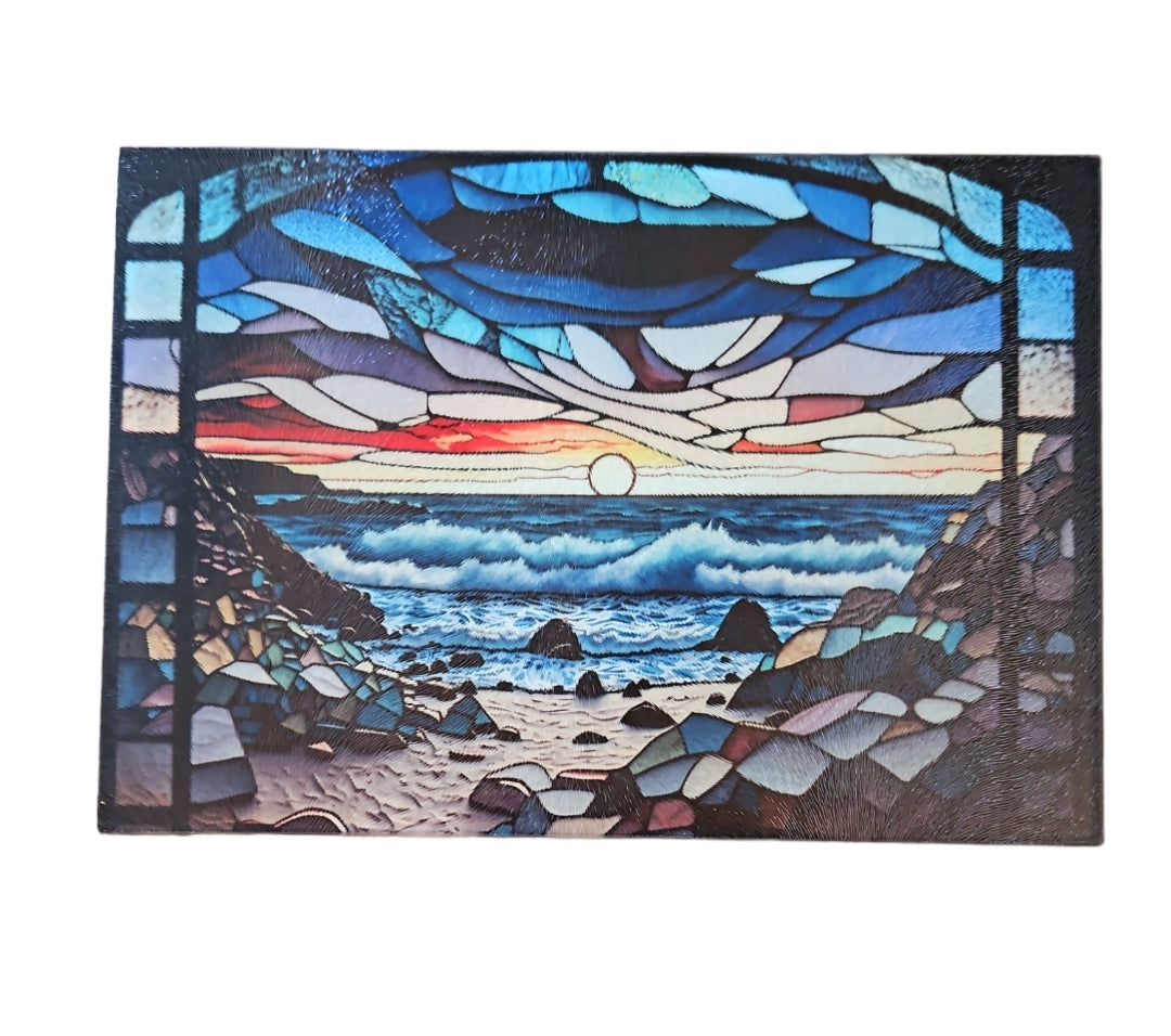 Stained Glass style chopping board