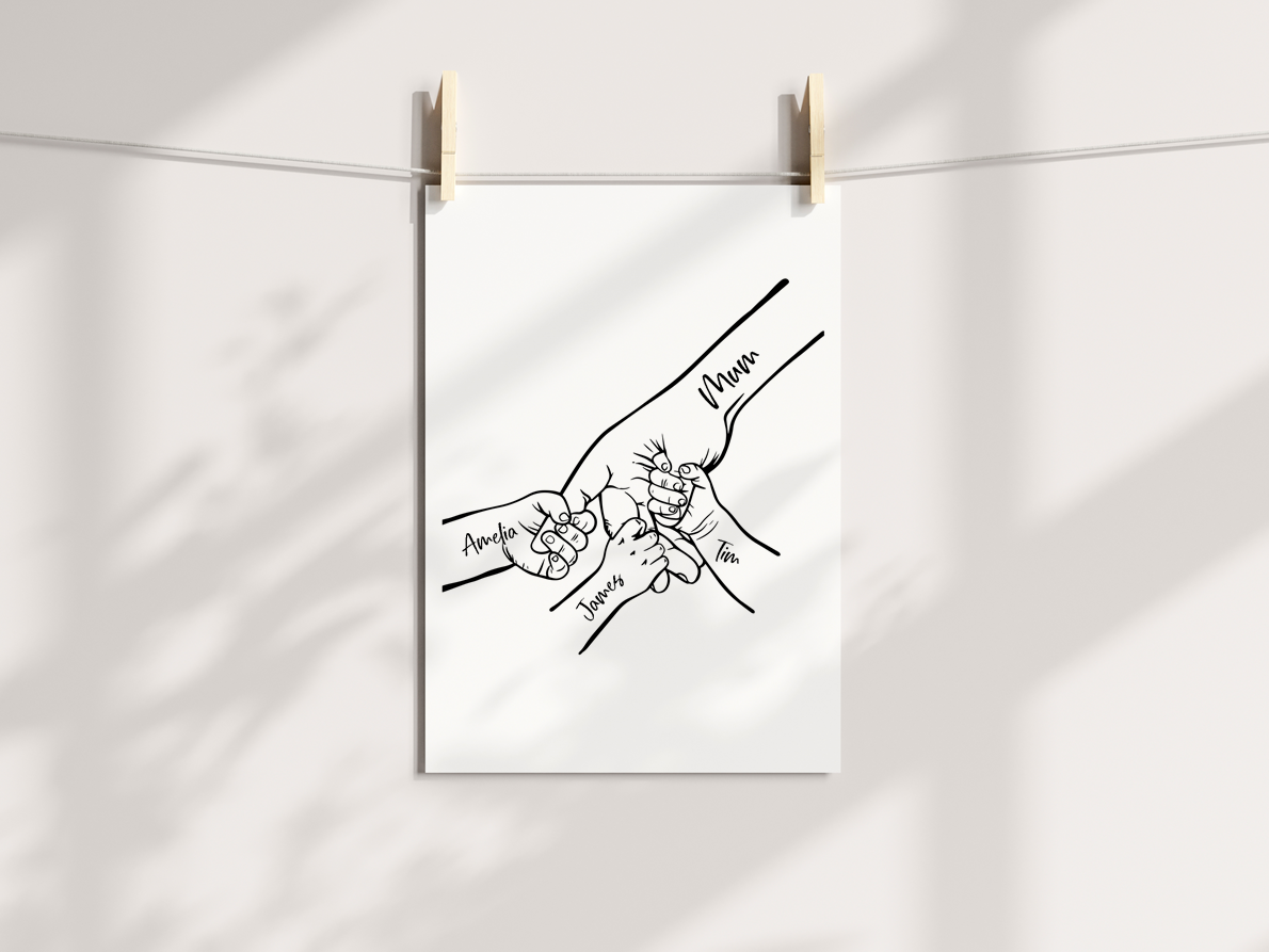 Mum and Child Hands design