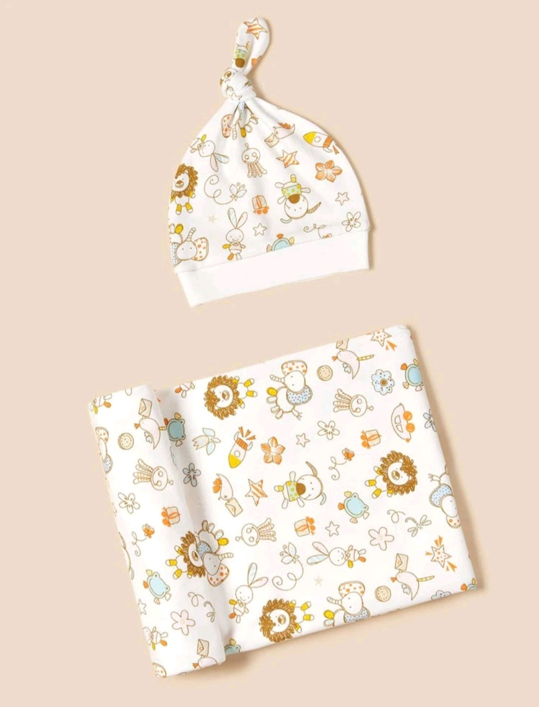 Swaddle blanket and Hat