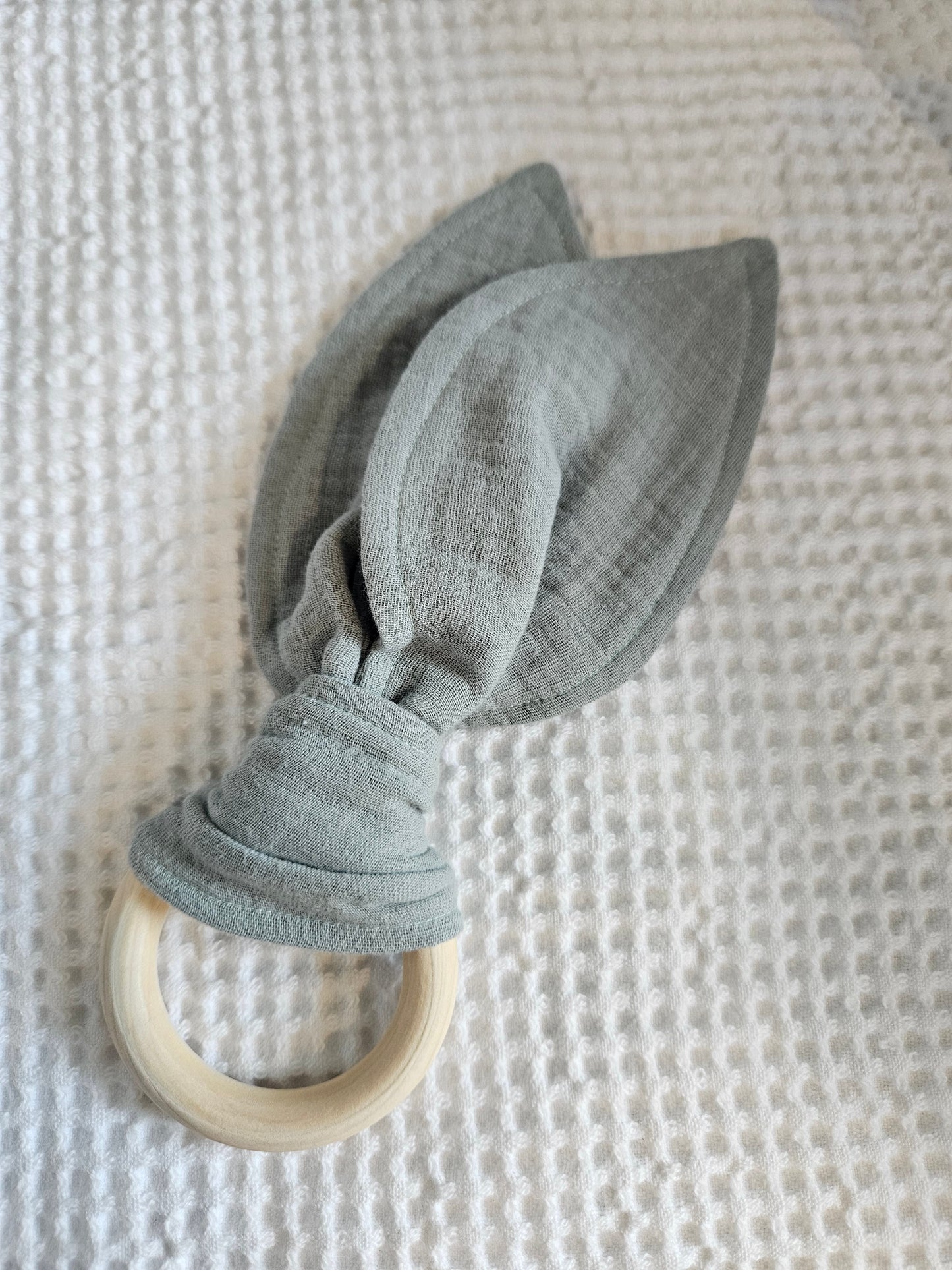 Muslin bunny ear teether