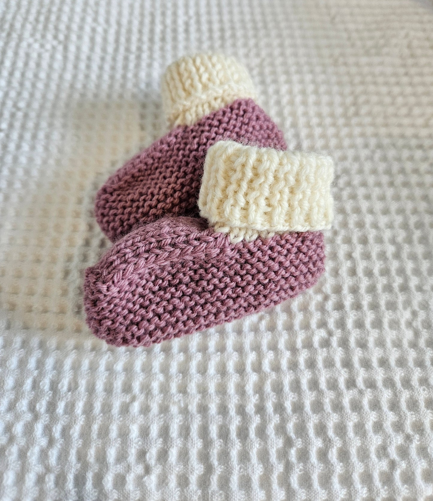 100% wool baby booties