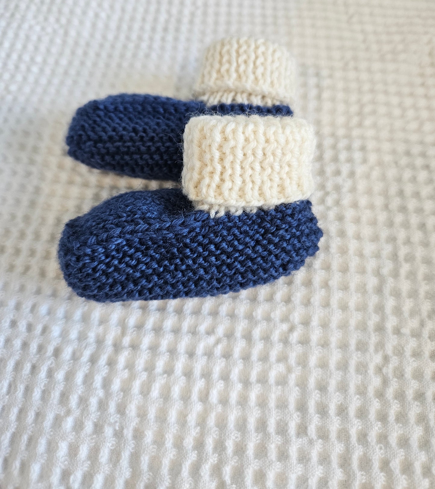 100% wool baby booties
