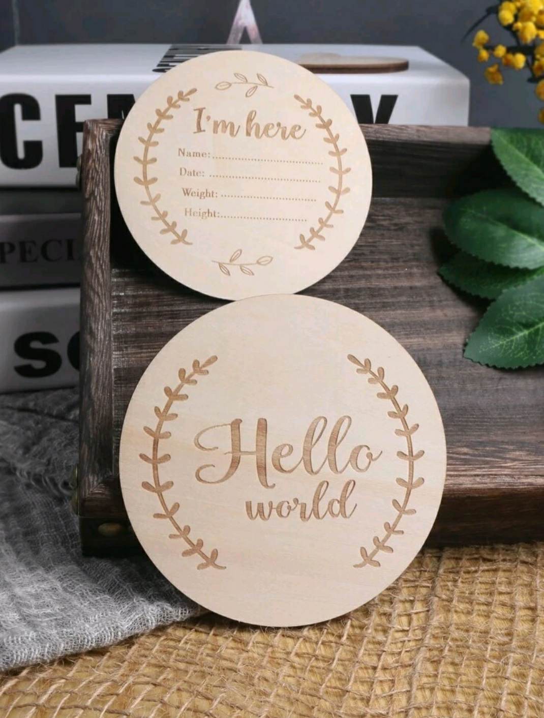 Birth Announcement sign - circle
