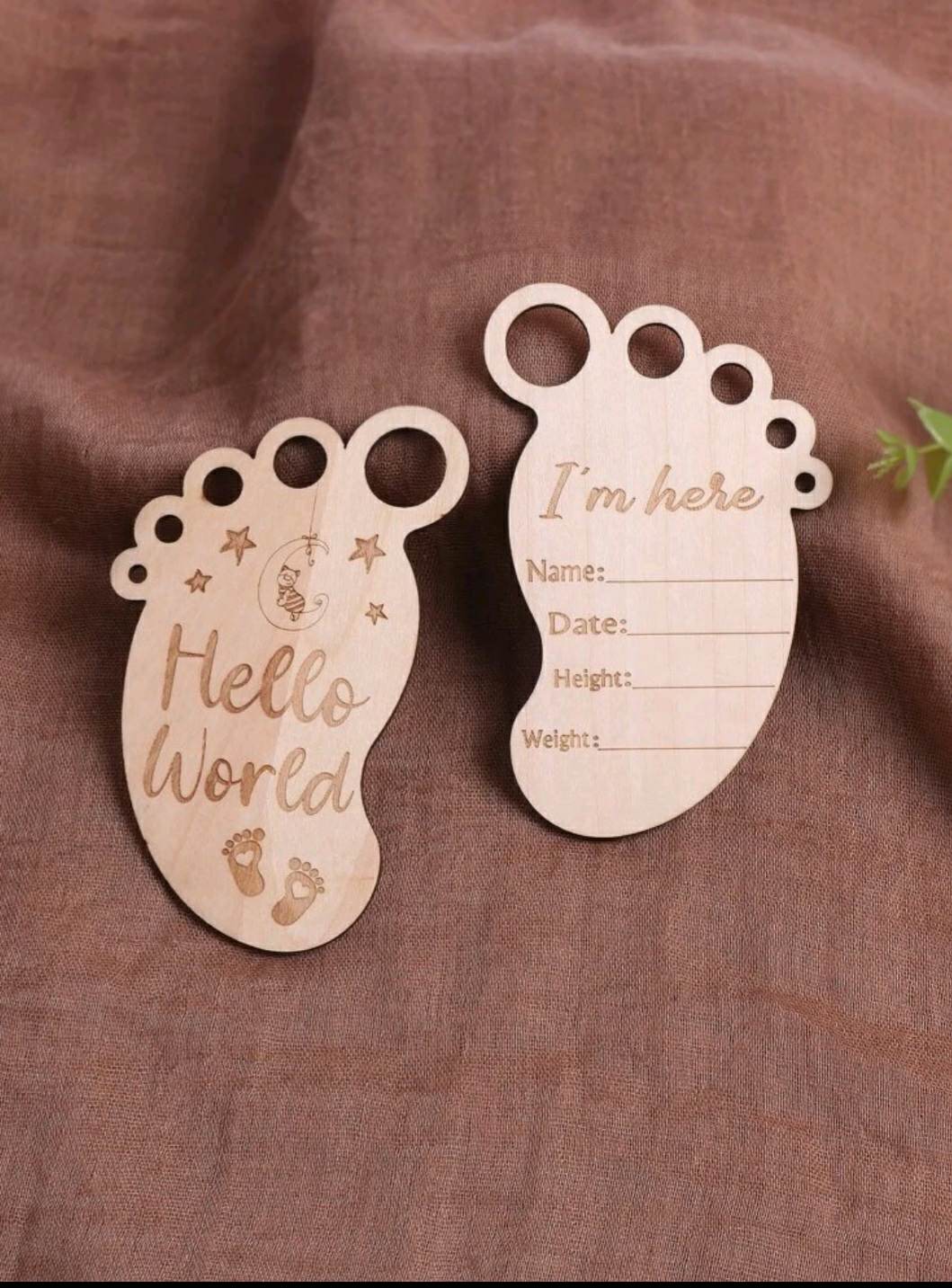 Birth Announcement sign - feet