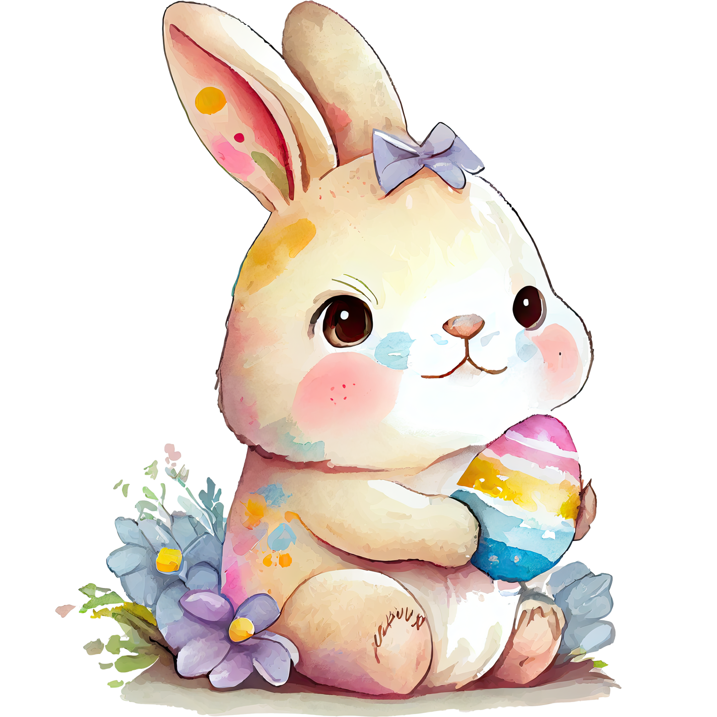 Children's Watercolor Easter bunny mug