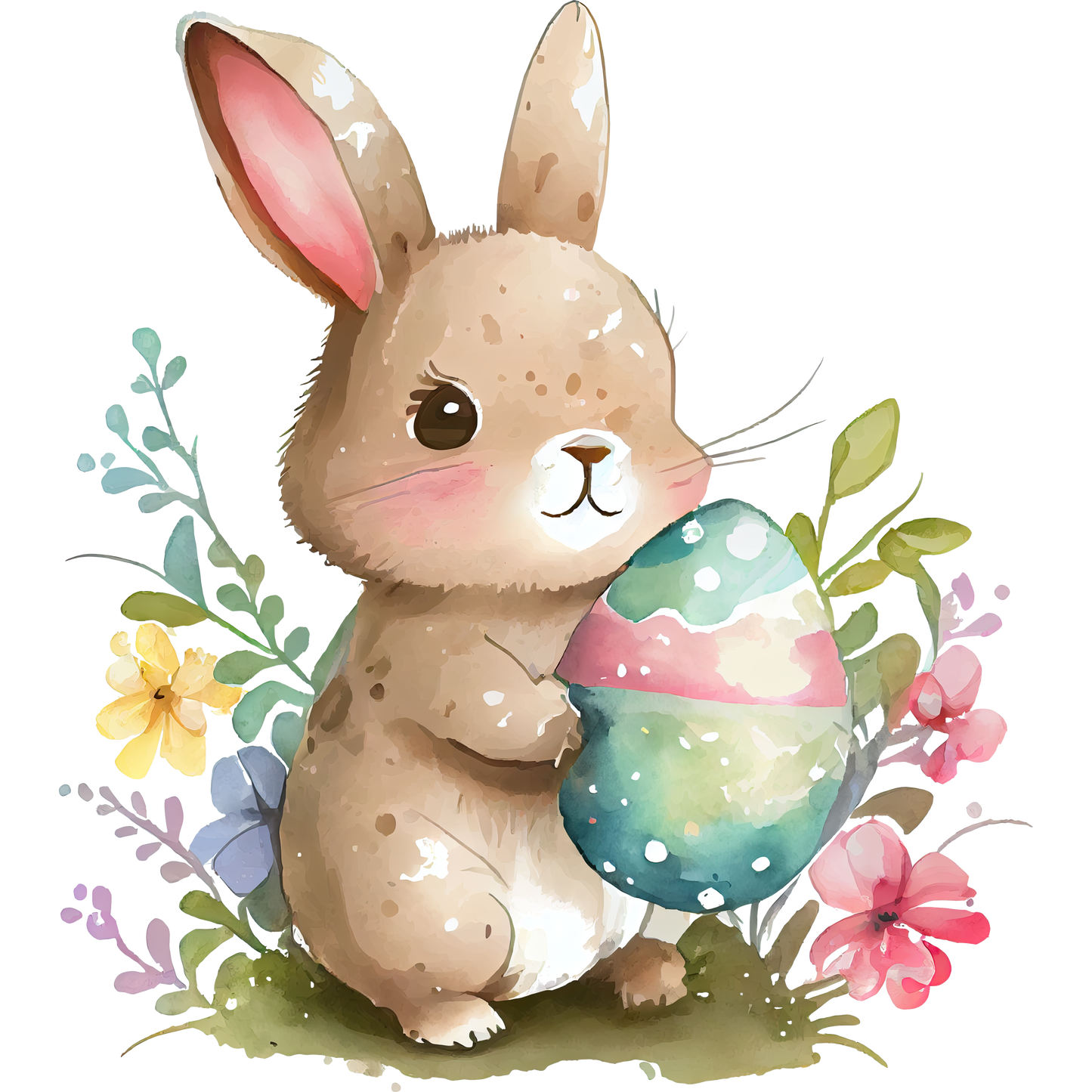 Children's Watercolor Easter bunny mug