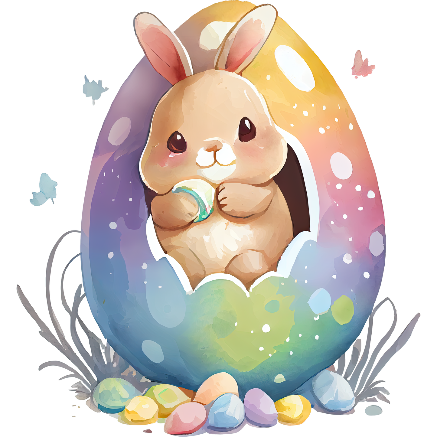 Children's Watercolor Easter bunny mug