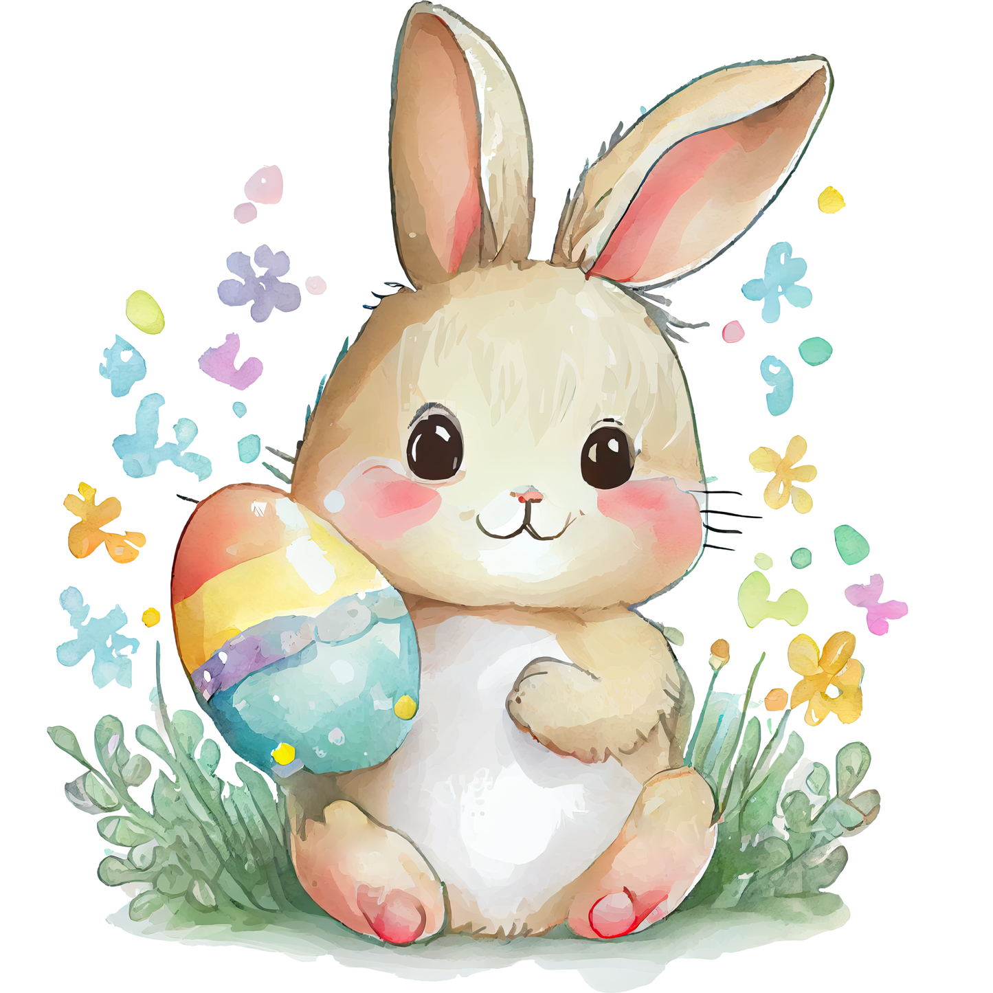 Children's Watercolor Easter bunny mug