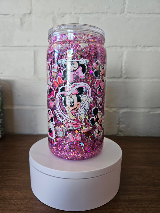 Minnie 16oz snowglobe tumbler