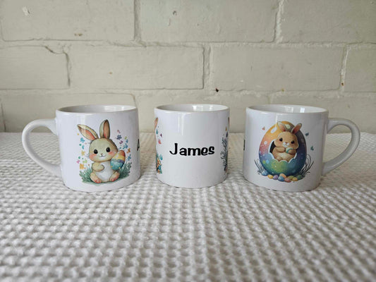 Children's Watercolor easter bunny mug