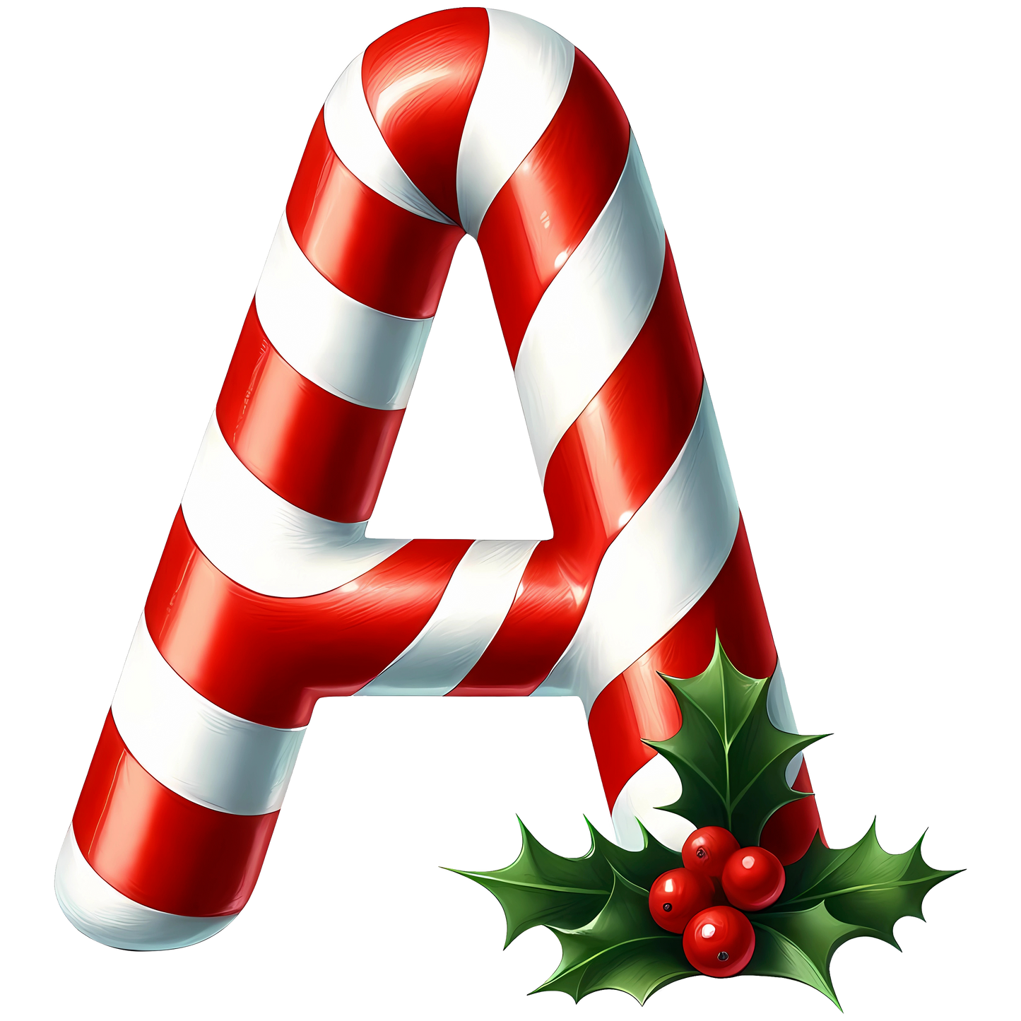 Candy Cane Monogram Personalised Mugs, Ornaments and Bags