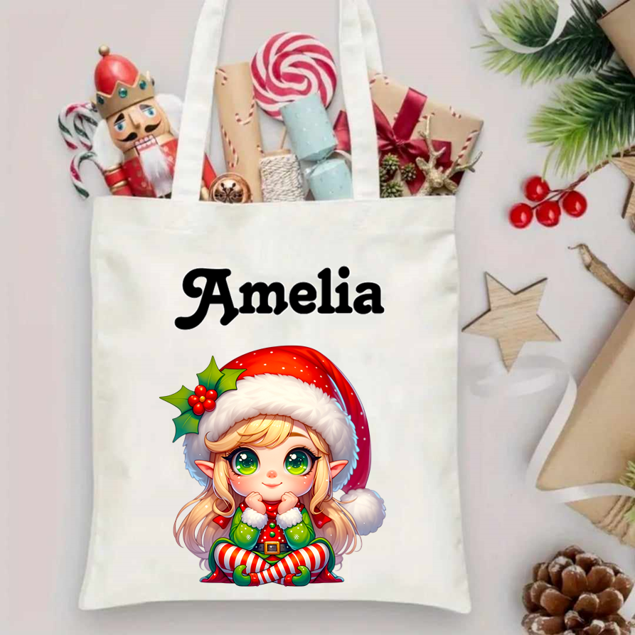 Personalised Christmas tote bags