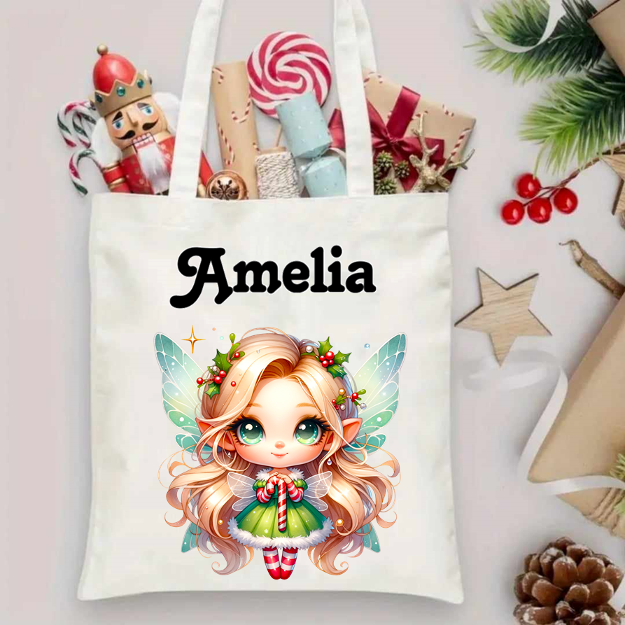 Personalised Christmas tote bags