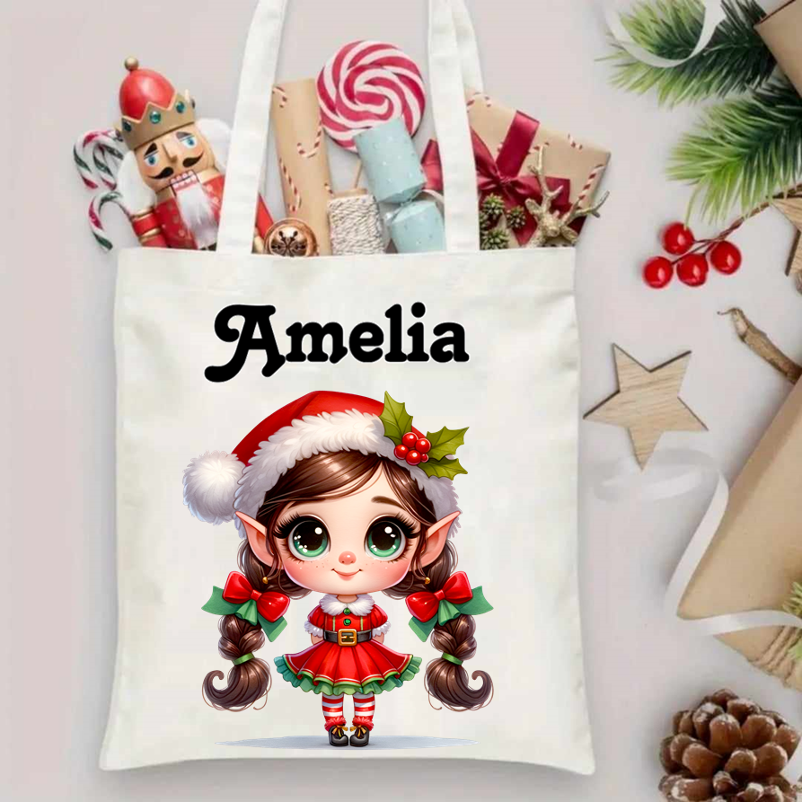 Personalised Christmas tote bags