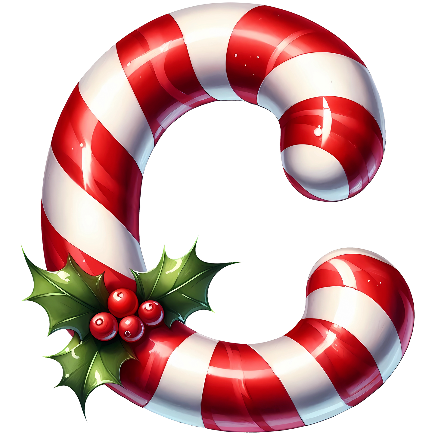 Candy Cane Monogram Personalised Mugs, Ornaments and Bags