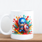 Colour splash cartoon mugs