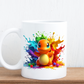 Colour splash cartoon mugs