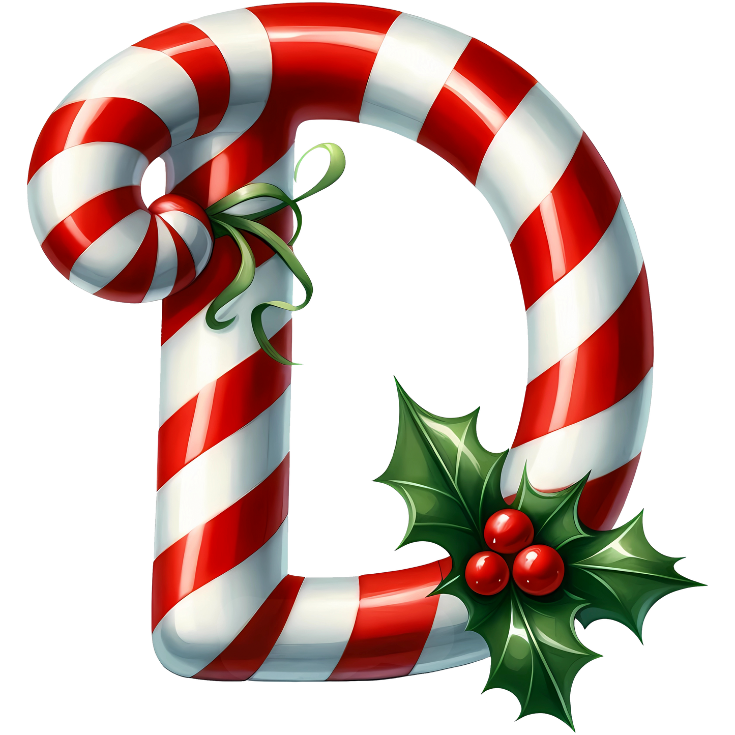 Candy Cane Monogram Personalised Mugs, Ornaments and Bags