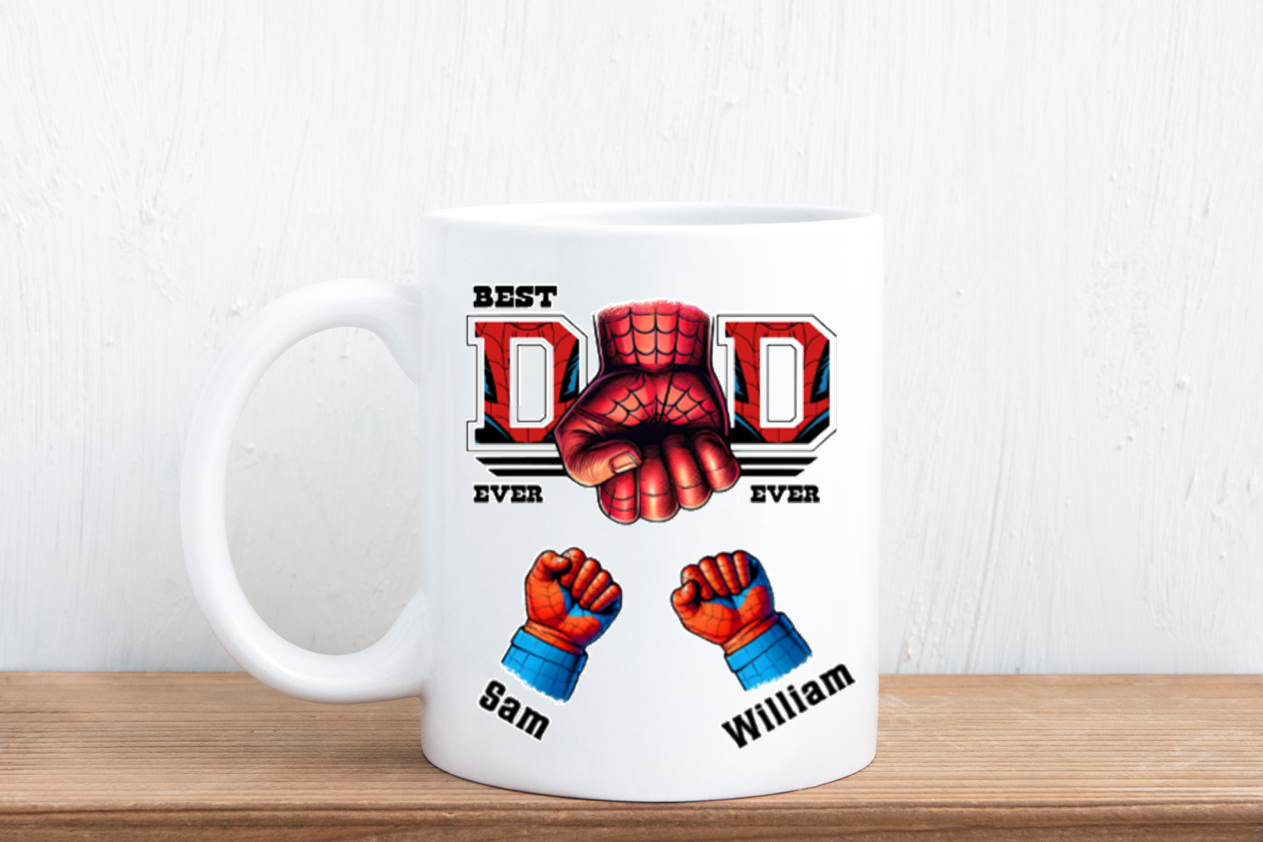 Superhero best dad mug