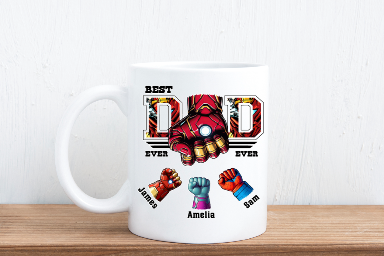 Superhero best dad mug