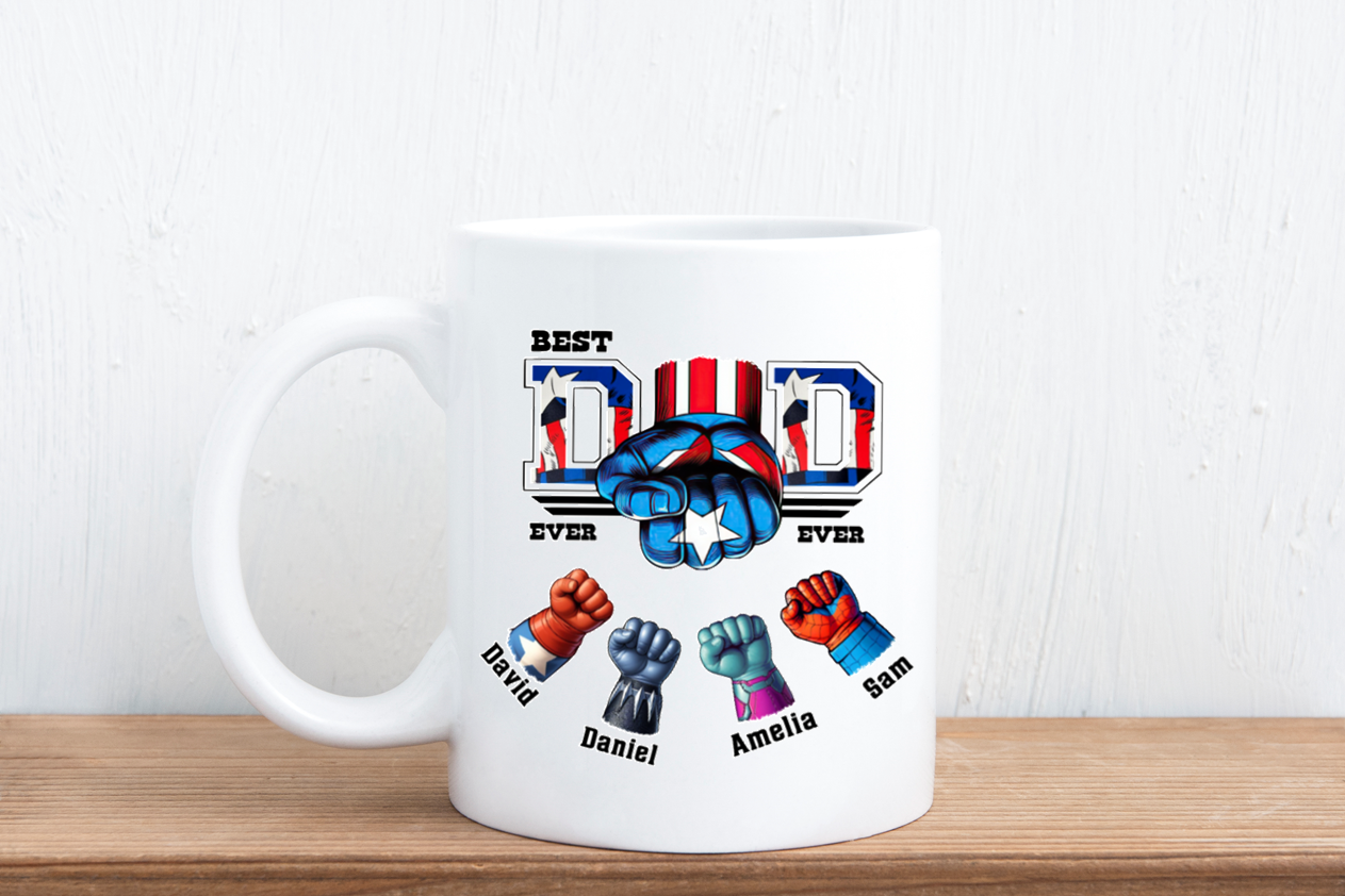 Superhero best dad mug