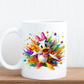 Colour splash cartoon mugs