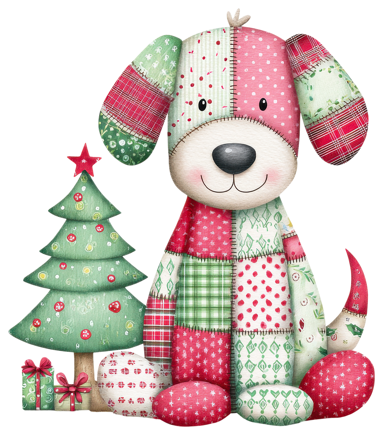 Patchwork Christmas Personalised Mugs, Ornaments and Bags