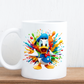 Colour splash cartoon mugs