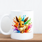 Colour splash cartoon mugs