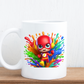 Colour splash cartoon mugs