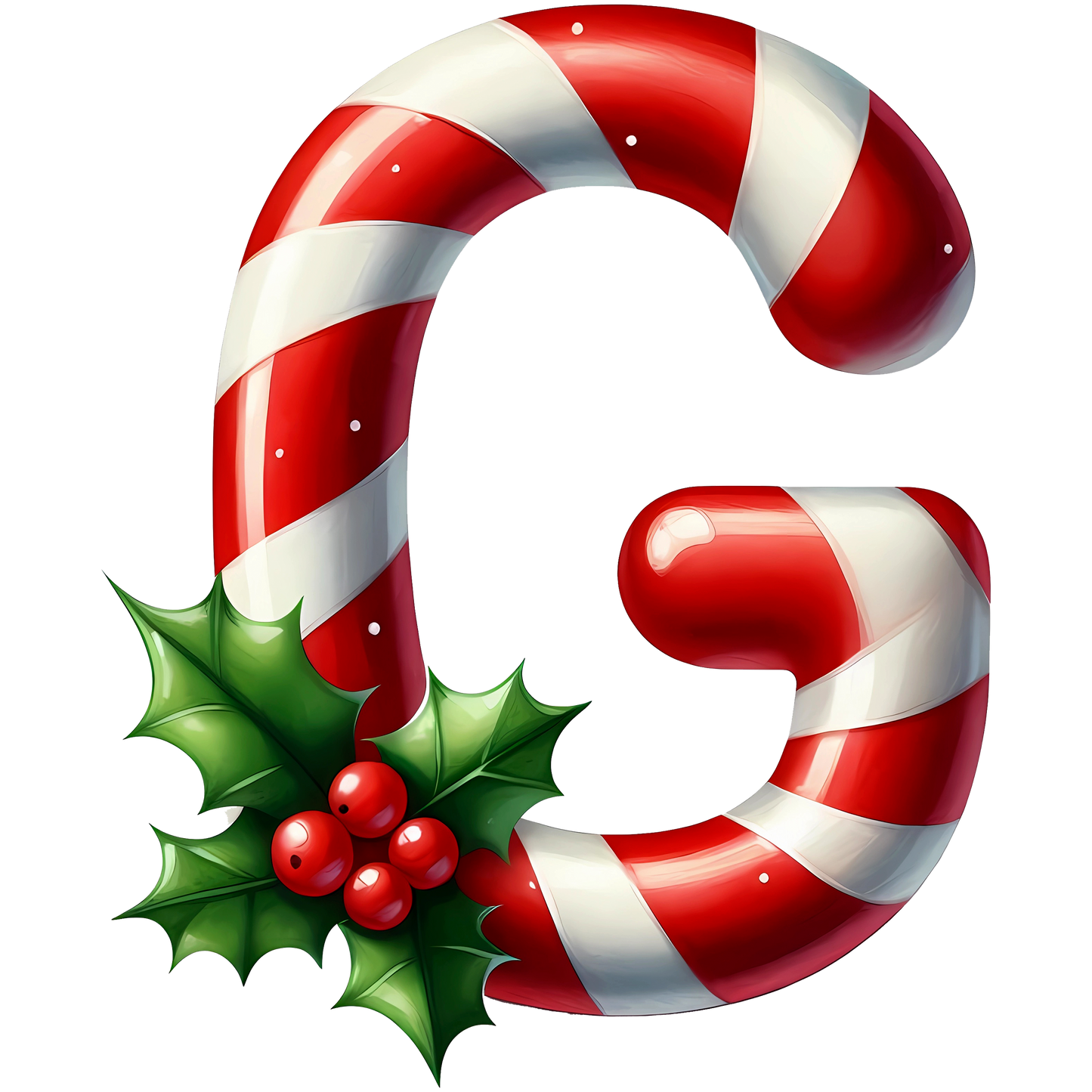 Candy Cane Monogram Personalised Mugs, Ornaments and Bags