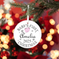 Baby's first christmas ceramic ornament - Personalised
