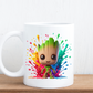 Colour splash cartoon mugs