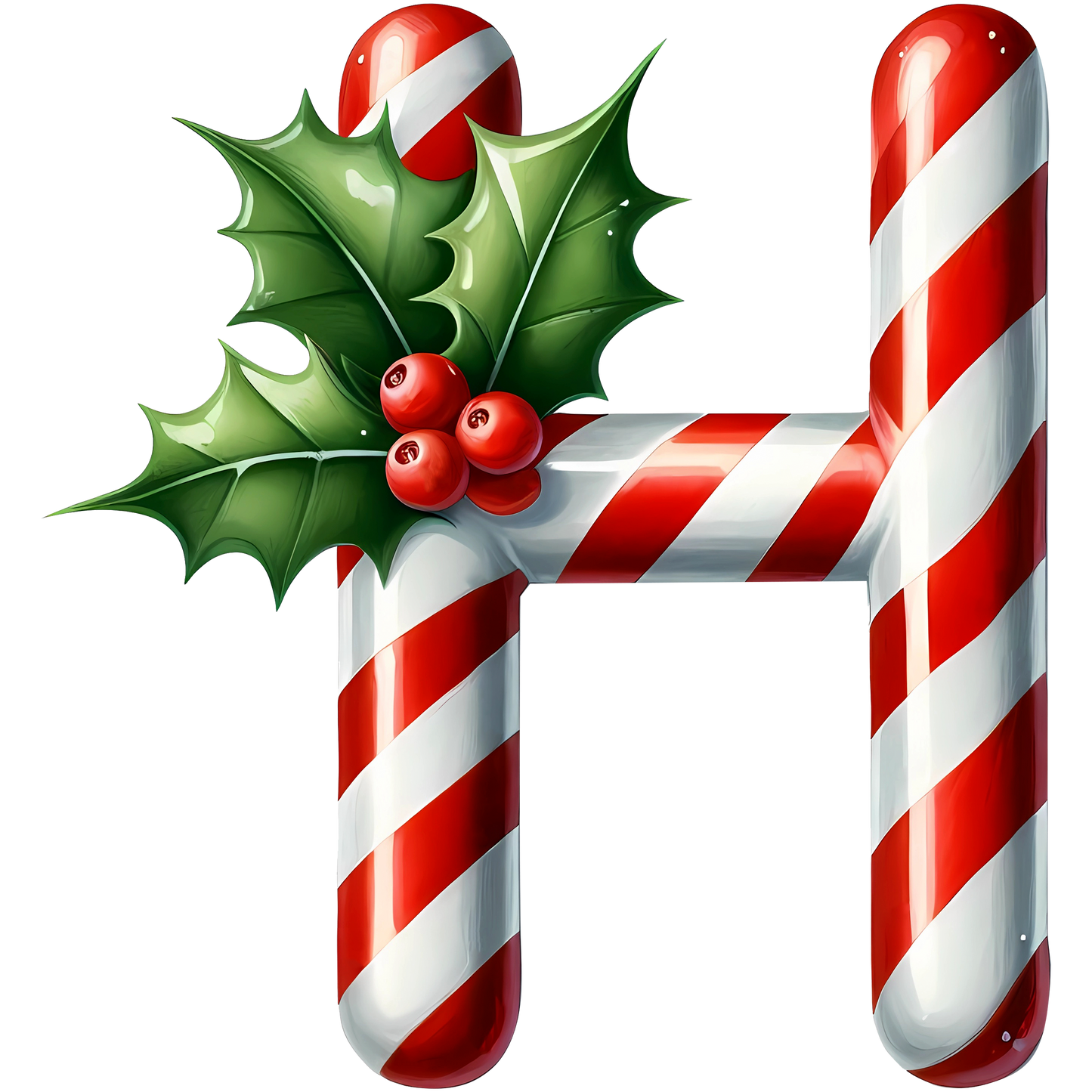 Candy Cane Monogram Personalised Mugs, Ornaments and Bags