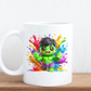 Colour splash cartoon mugs