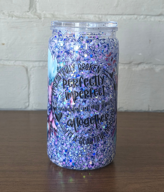 Perfectly Imperfect 16oz Snowglobe tumbler